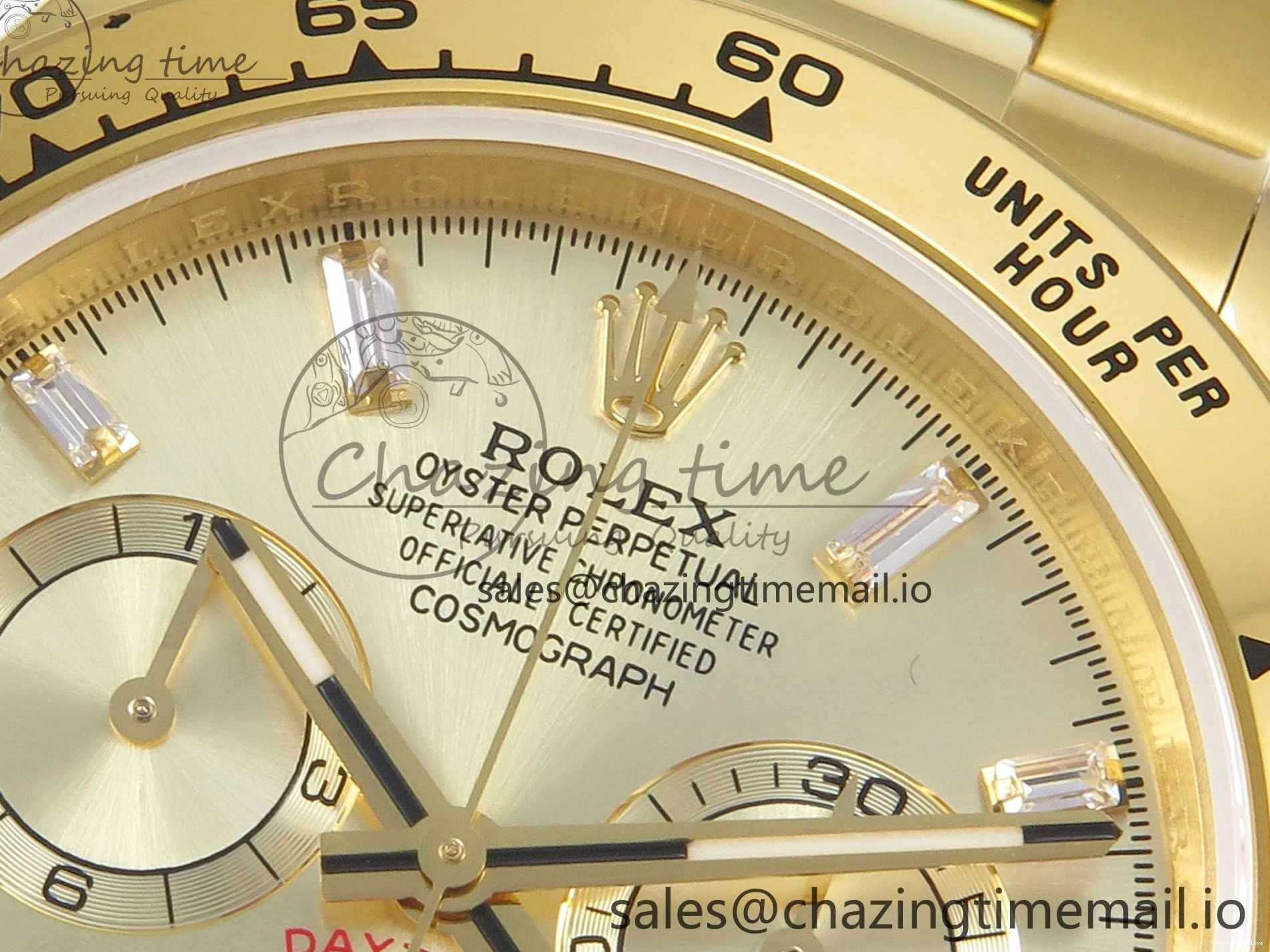 1228 Casual Daytona 126508 YG QF 1:1 Best Edition YG Dial Crystal Markers On YG Bracelet SH4131 V6 (Gain Weight) 305